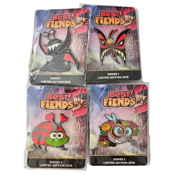 Series 1, 2 Limited Edition 2018 And 2019 Best Friends Pins Lot of 4 New L557 - Picture 3 of 6